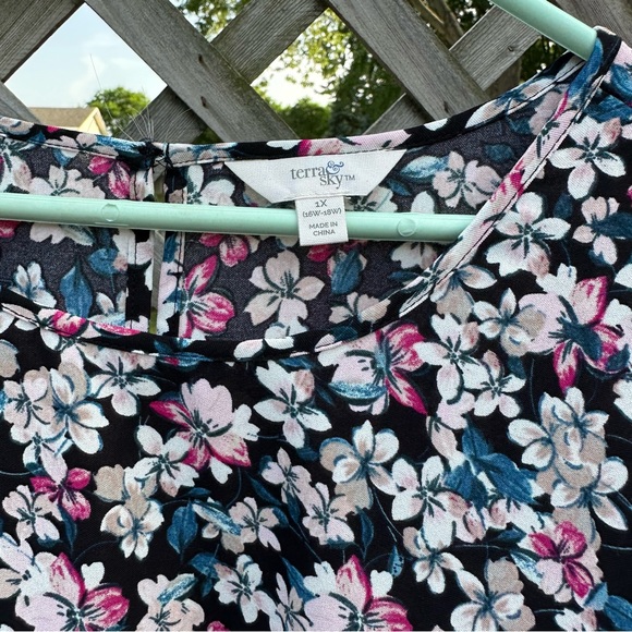 Terra & Sky Floral Dress! - Picture 2 of 3
